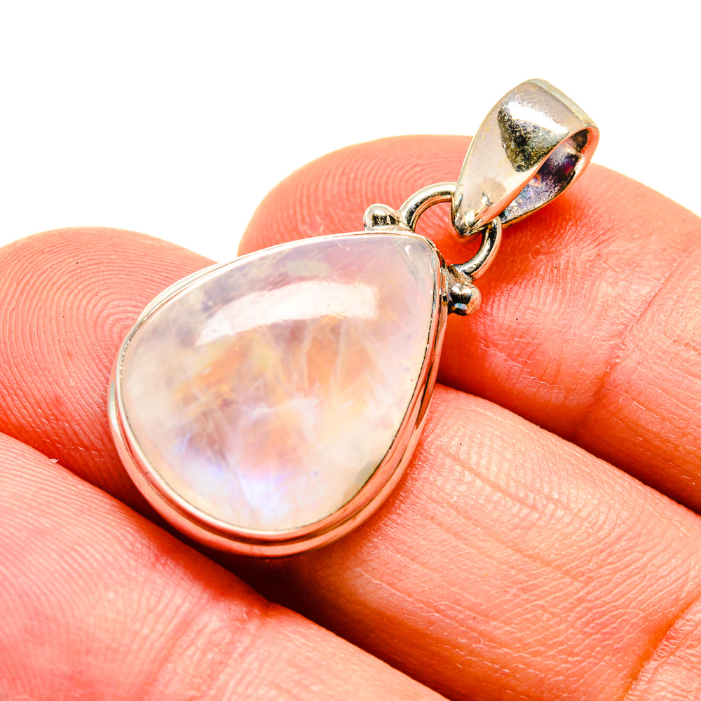 Rainbow Moonstone Pendants handcrafted by Anasilvercos - PD740635