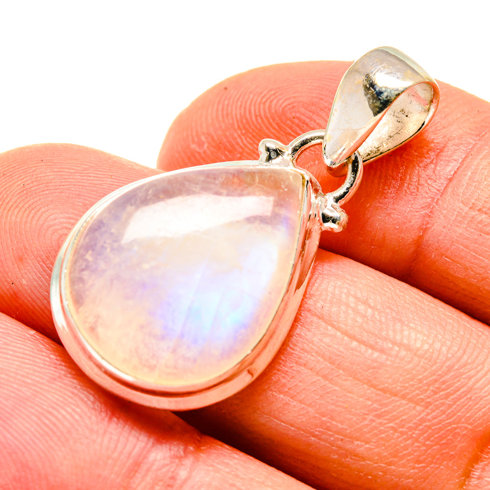 Rainbow Moonstone Pendants handcrafted by Anasilvercos - PD740643