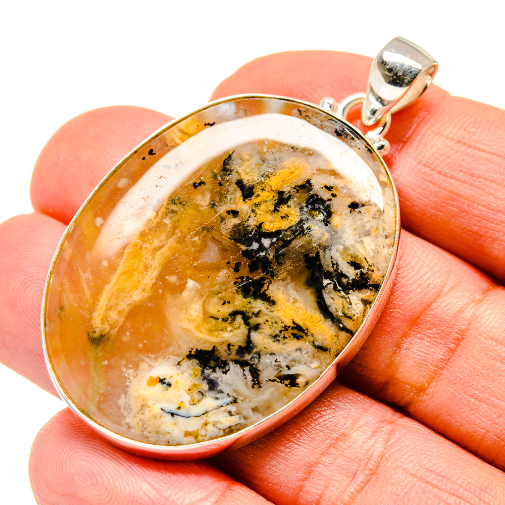 Plume Agate Pendants handcrafted by Anasilvercos - PD740647
