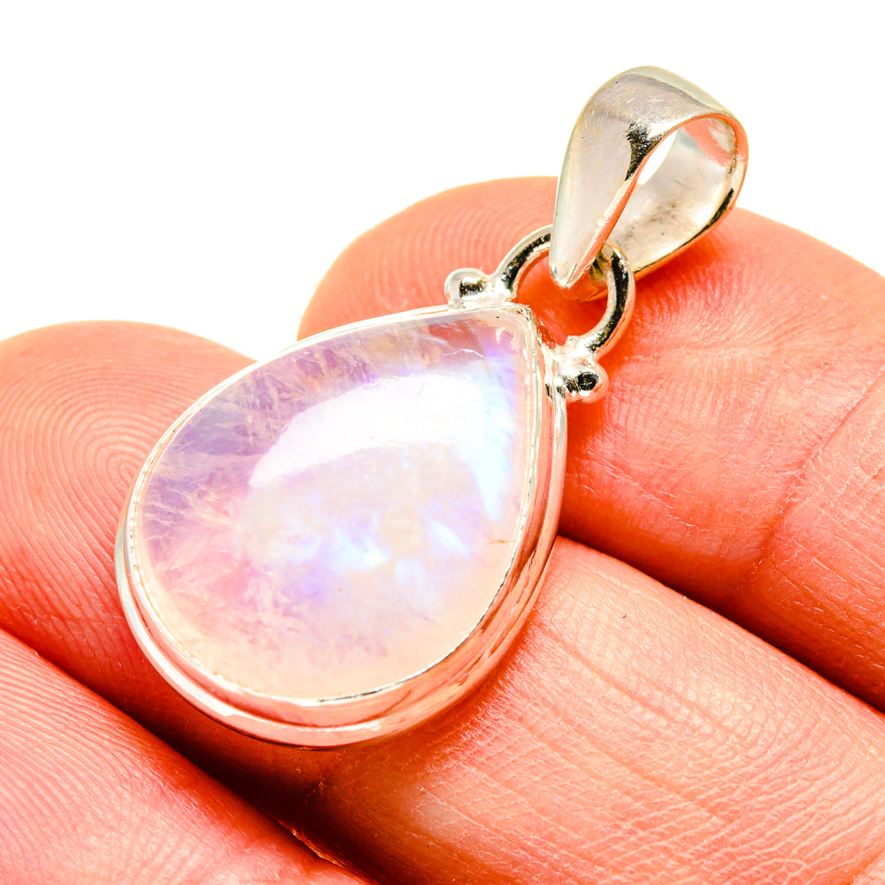 Rainbow Moonstone Pendants handcrafted by Anasilvercos - PD740686