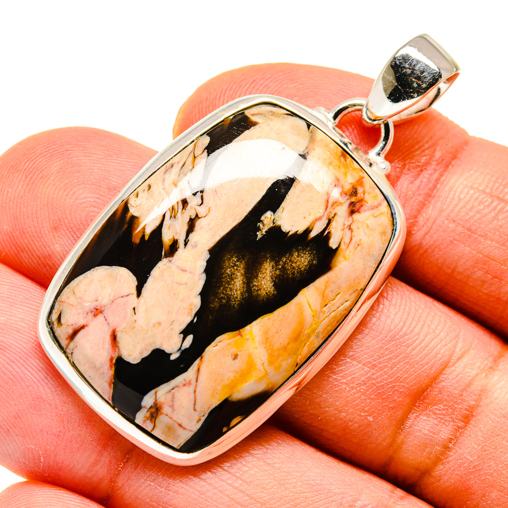 Peanut Wood Jasper Pendants handcrafted by Anasilvercos - PD740717