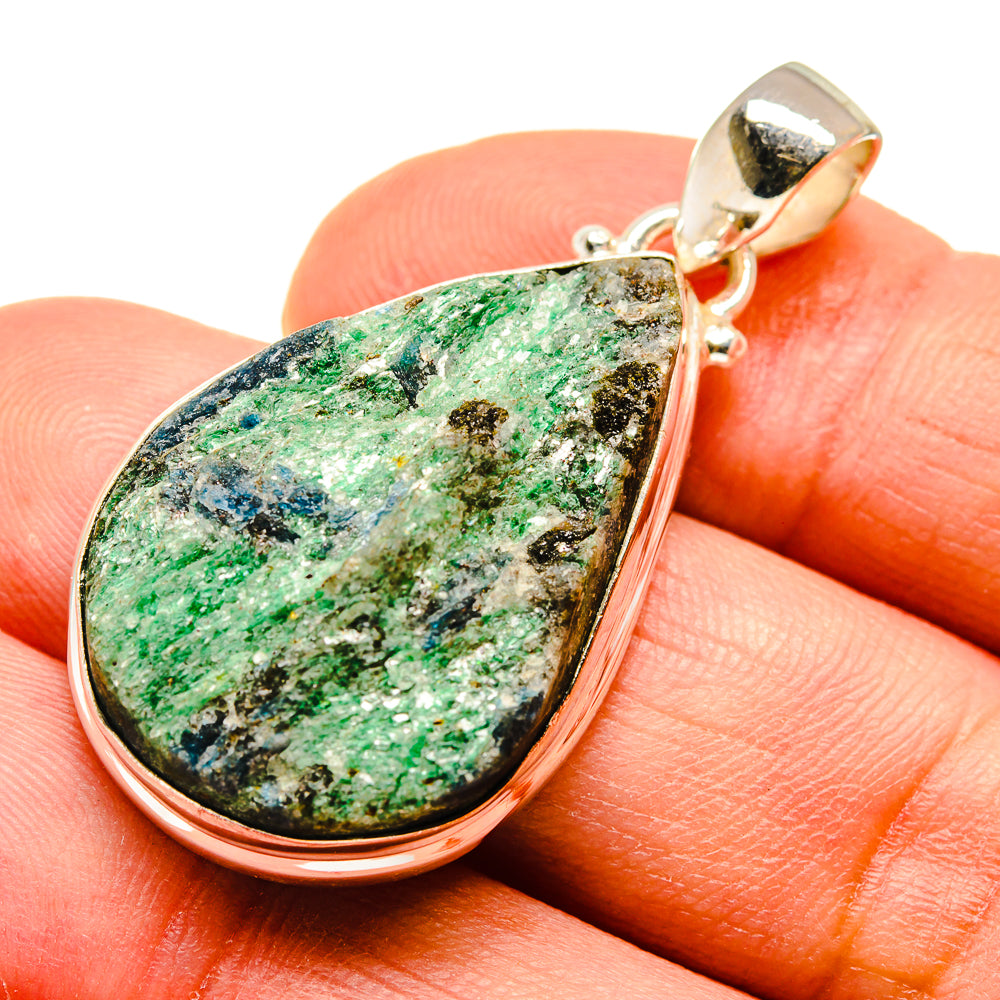 Green Fuchsite Crystal Pendants handcrafted by Anasilvercos - PD740730