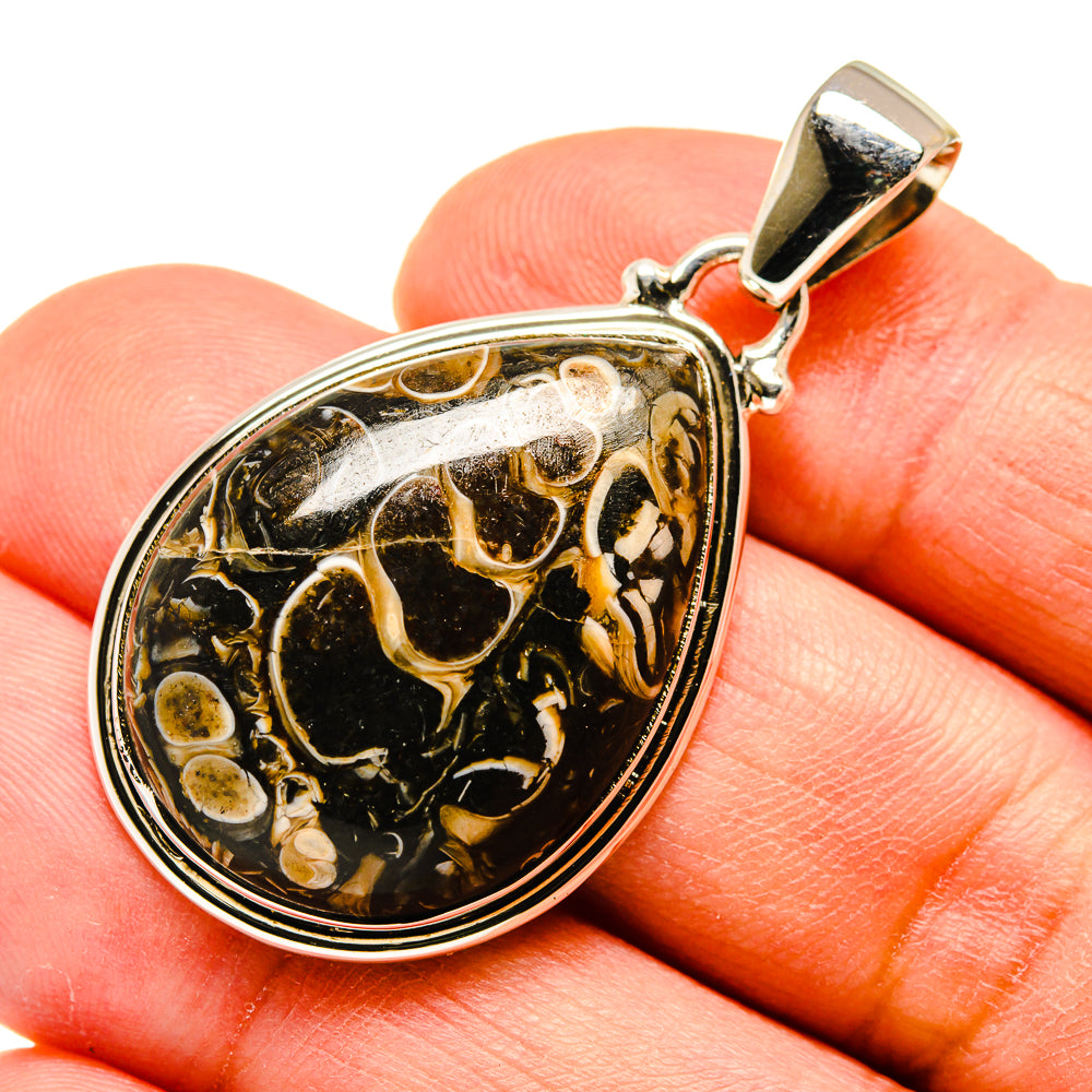 Marston Marble Fossil Pendants handcrafted by Anasilvercos - PD740740