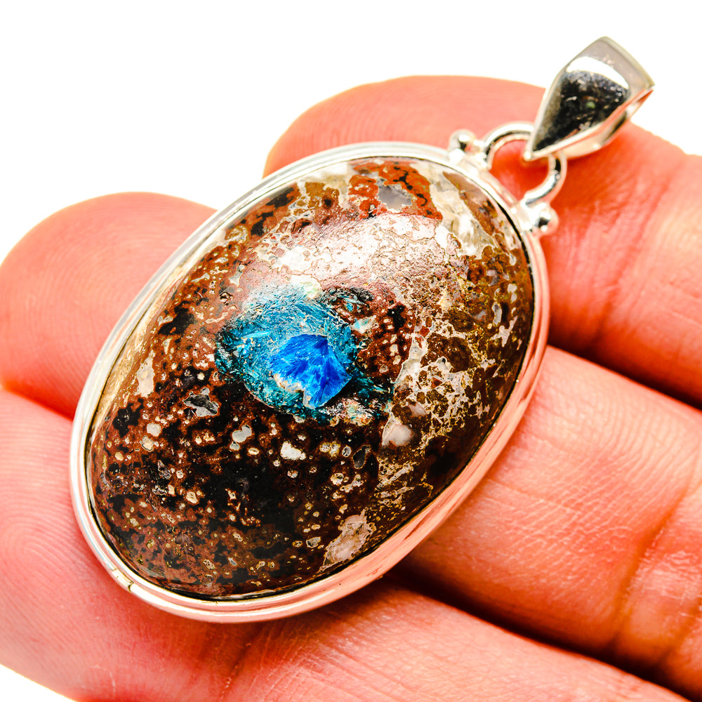K2 Blue Azurite Pendants handcrafted by Anasilvercos - PD740811
