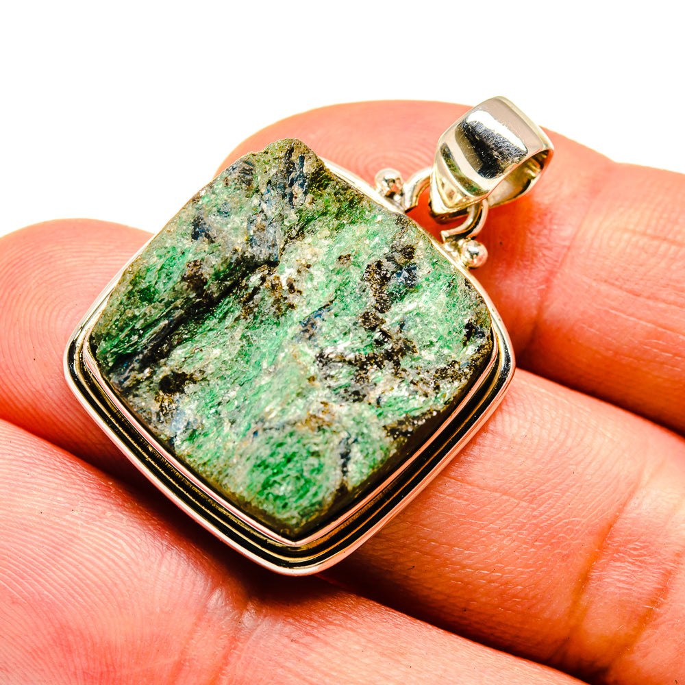 Green Fuchsite Crystal Pendants handcrafted by Anasilvercos - PD740882