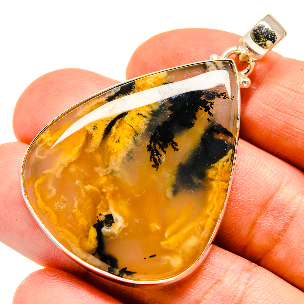 Plume Agate Pendants handcrafted by Anasilvercos - PD740946