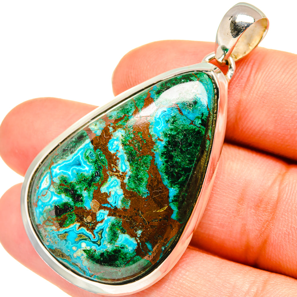 Chrysocolla Pendants handcrafted by Anasilvercos - PD7410