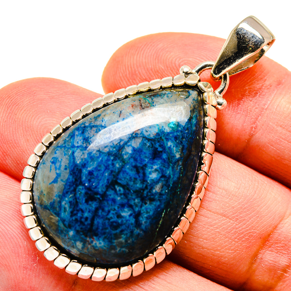 Chrysocolla In Quartz Pendants handcrafted by Anasilvercos - PD741002
