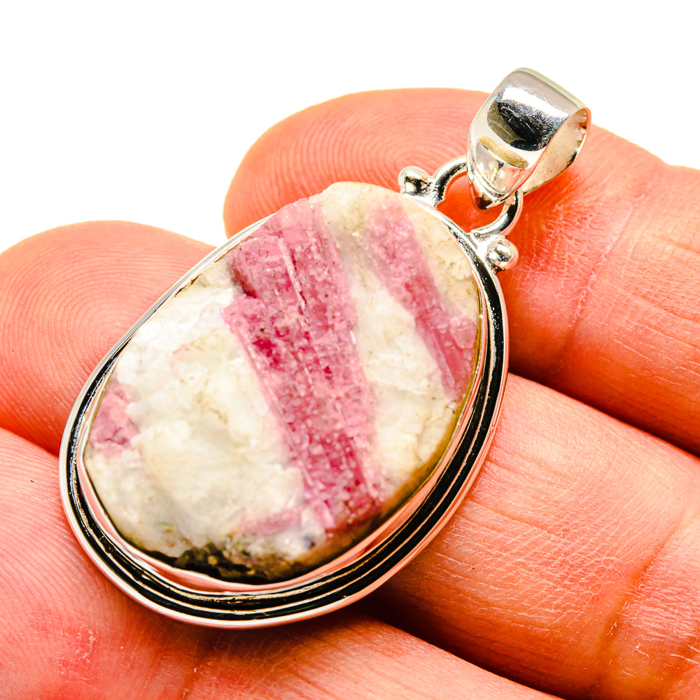Pink Tourmaline Pendants handcrafted by Anasilvercos - PD741038
