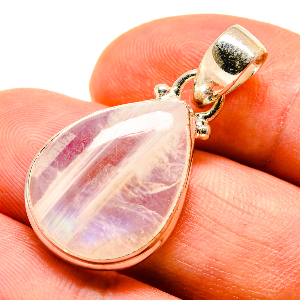 Rainbow Moonstone Pendants handcrafted by Anasilvercos - PD741047