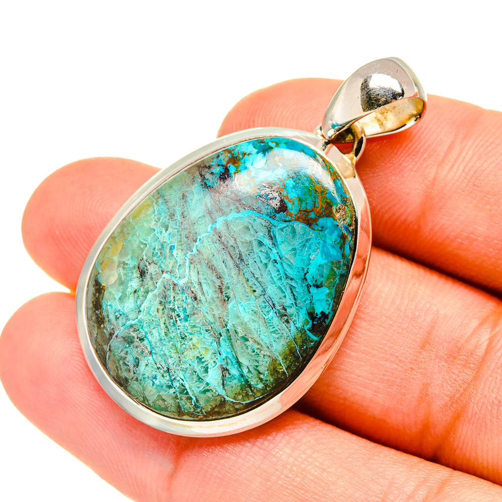 Chrysocolla Pendants handcrafted by Anasilvercos - PD7415