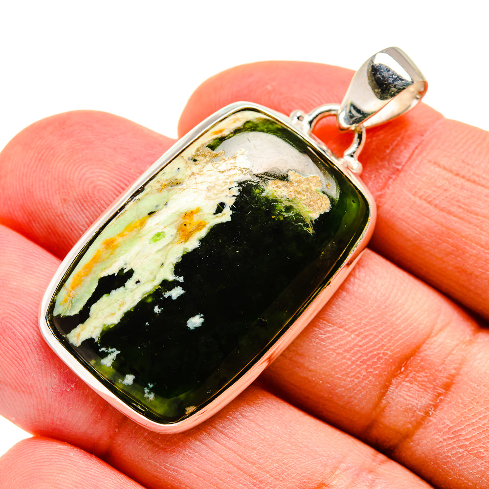 Australian Green Opal Pendants handcrafted by Anasilvercos - PD741526