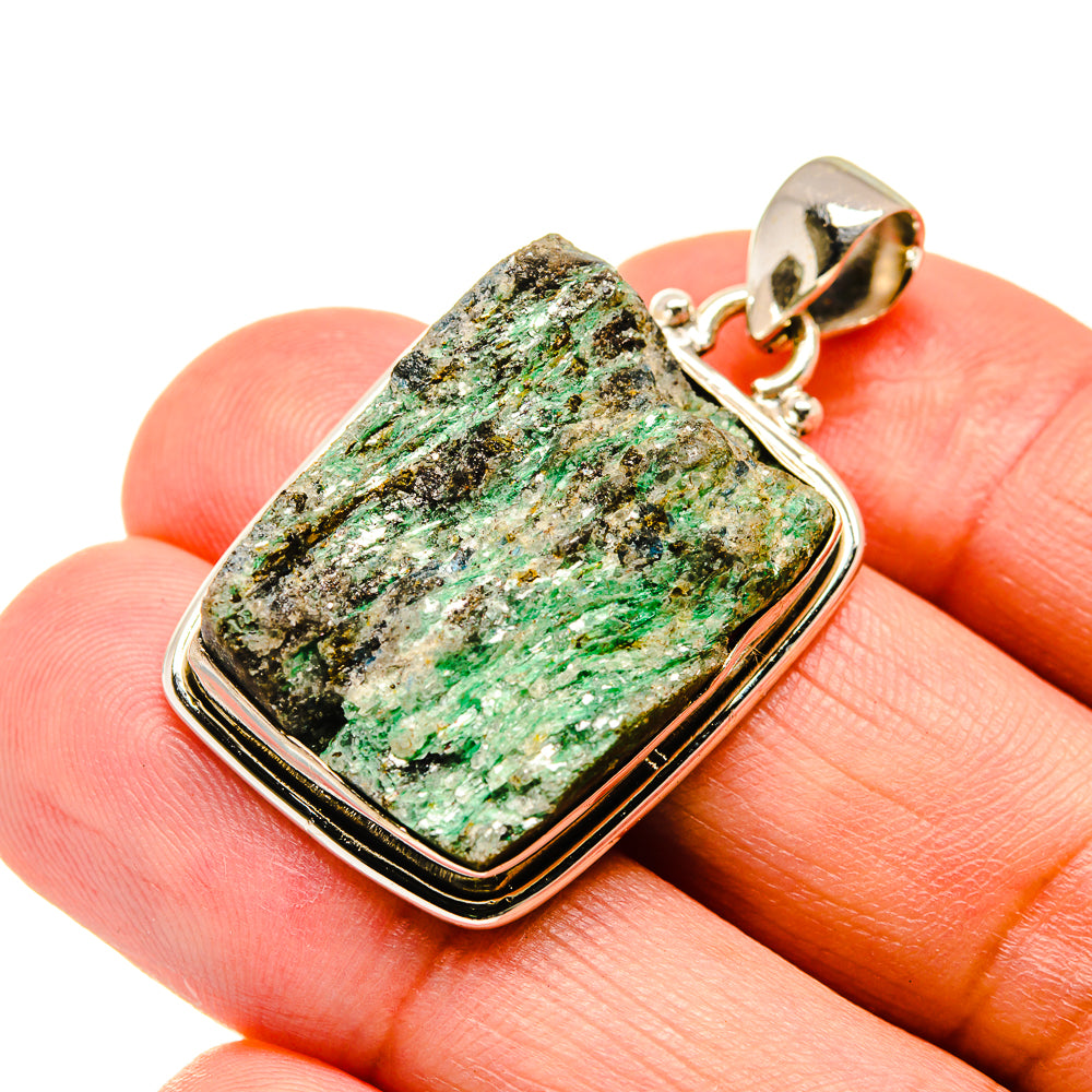 Green Fuchsite Crystal Pendants handcrafted by Anasilvercos - PD741771