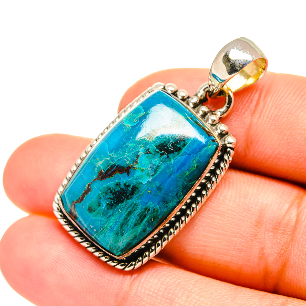 Chrysocolla Pendants handcrafted by Anasilvercos - PD7418