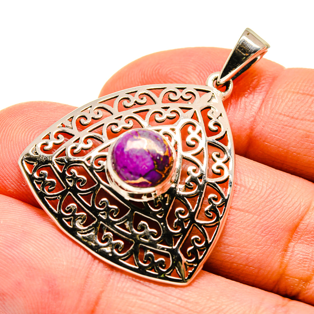 Purple Copper Composite Turquoise Pendants handcrafted by Anasilvercos - PD741896