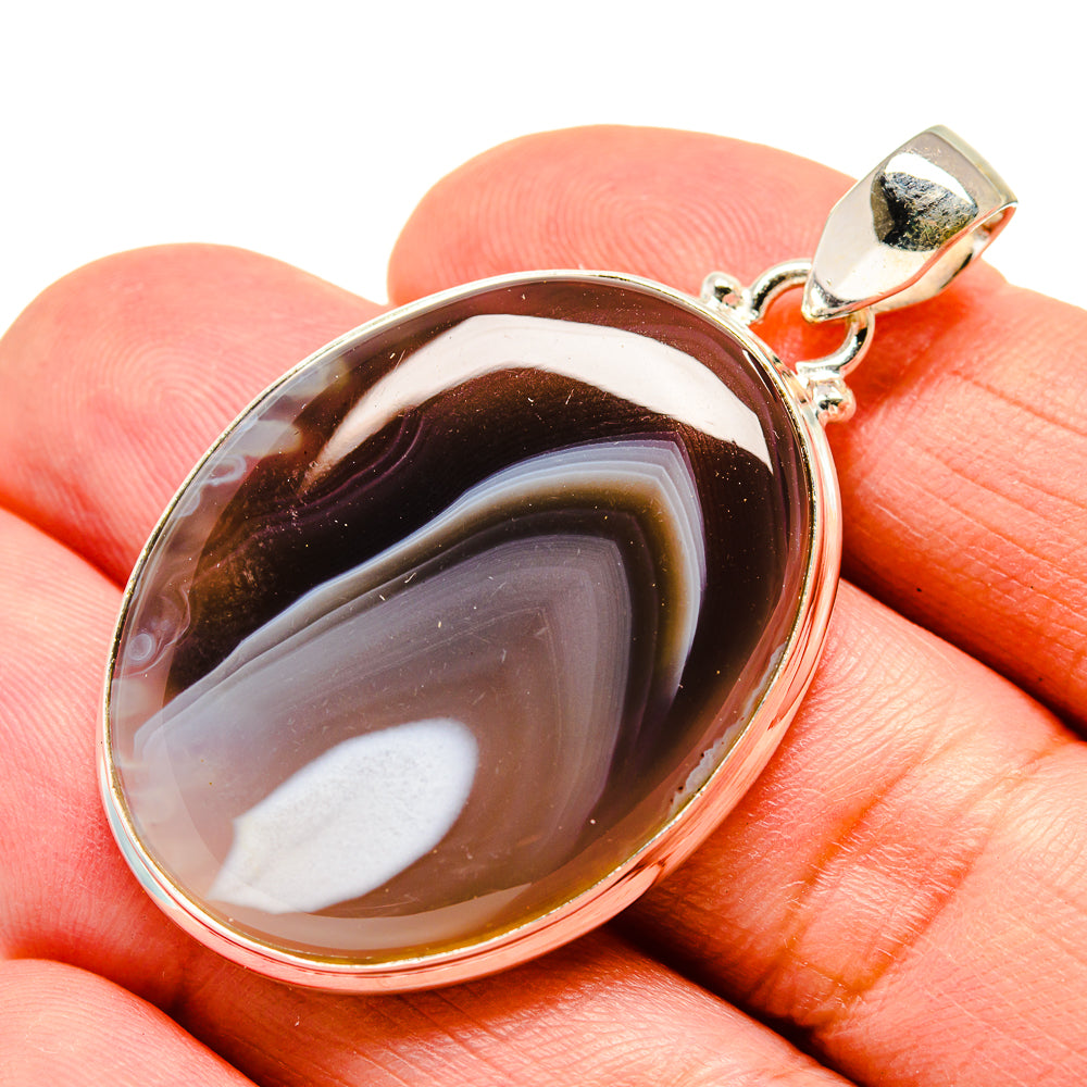 Botswana Agate Pendants handcrafted by Anasilvercos - PD741903