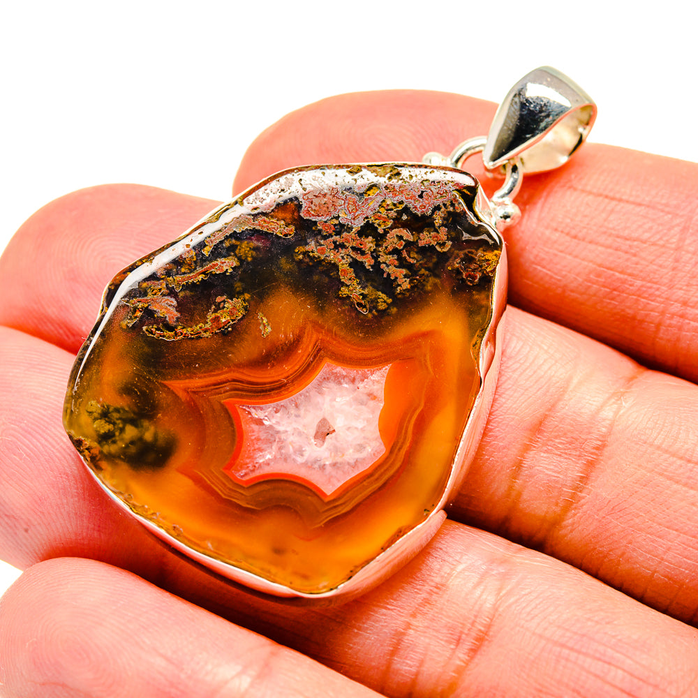 Agate Slice Pendants handcrafted by Anasilvercos - PD741956