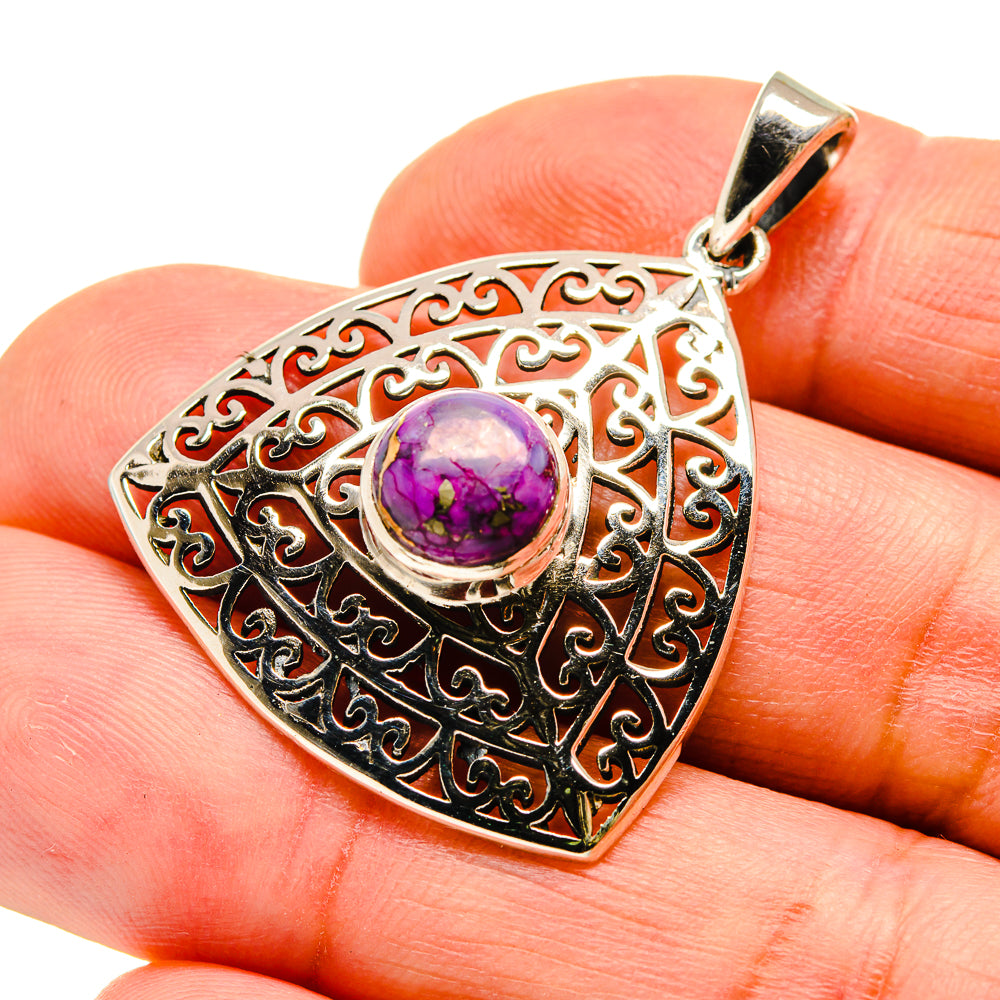 Purple Copper Composite Turquoise Pendants handcrafted by Anasilvercos - PD742120