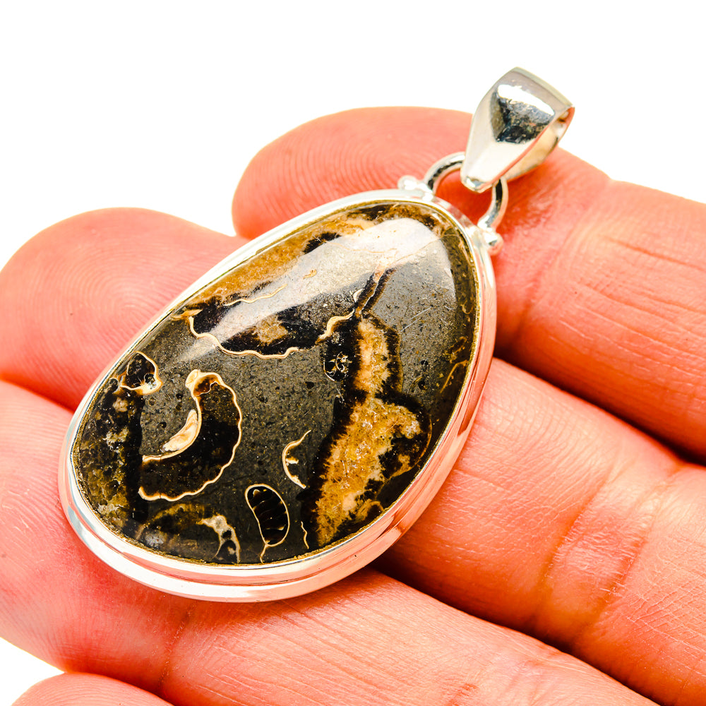 Marston Marble Fossil Pendants handcrafted by Anasilvercos - PD742170