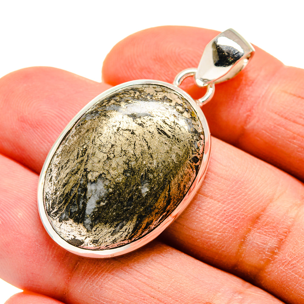 Feder Pyrite Pendants handcrafted by Anasilvercos - PD742226
