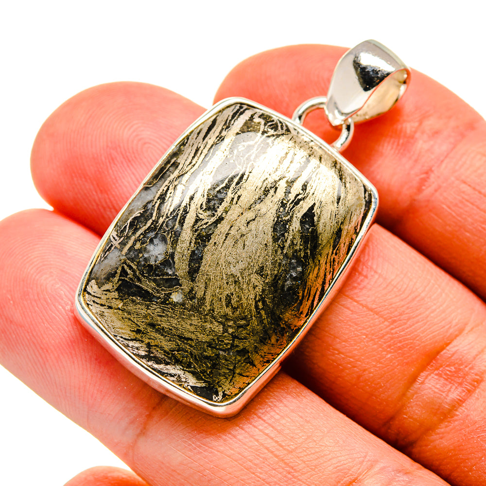 Feder Pyrite Pendants handcrafted by Anasilvercos - PD742302