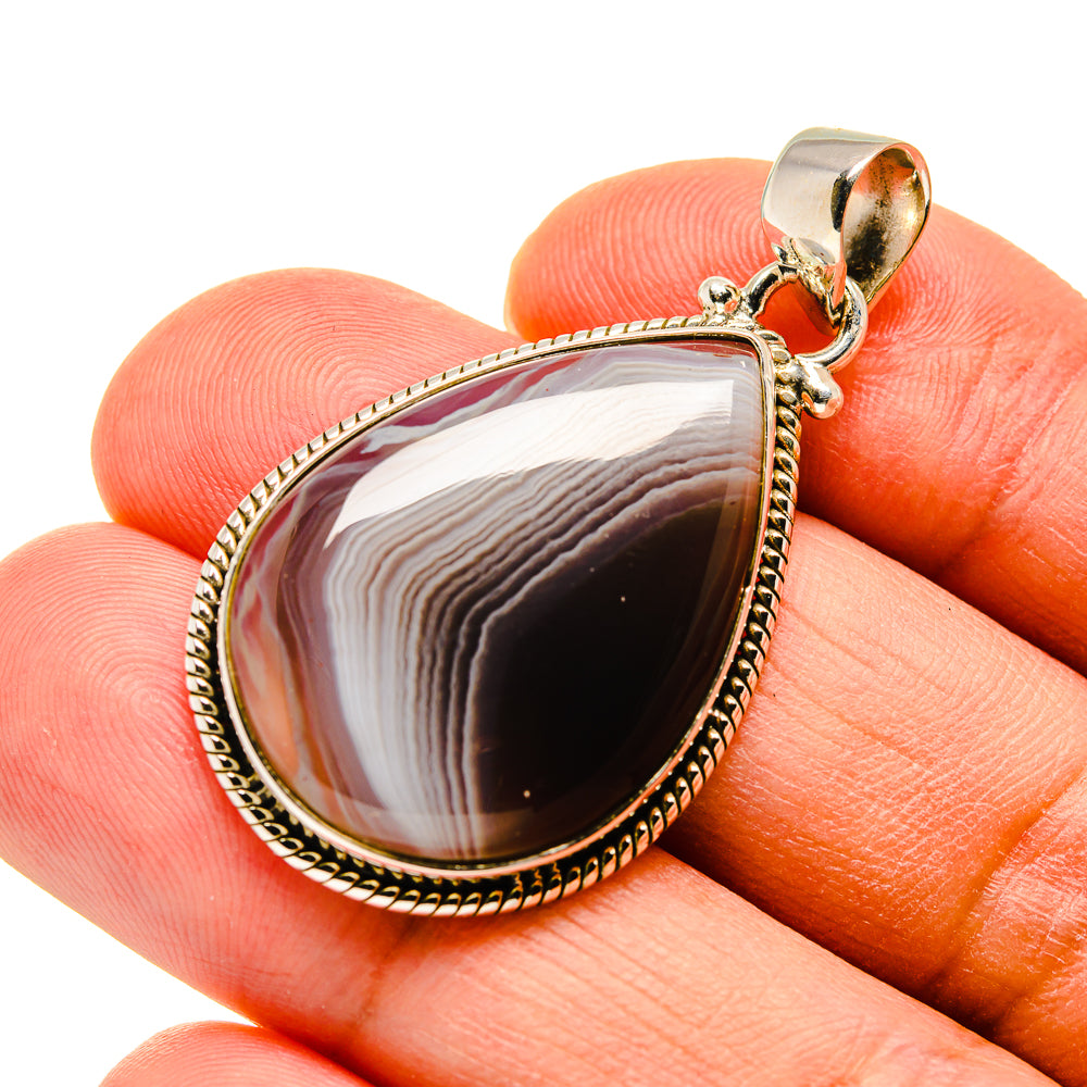 Botswana Agate Pendants handcrafted by Anasilvercos - PD742308