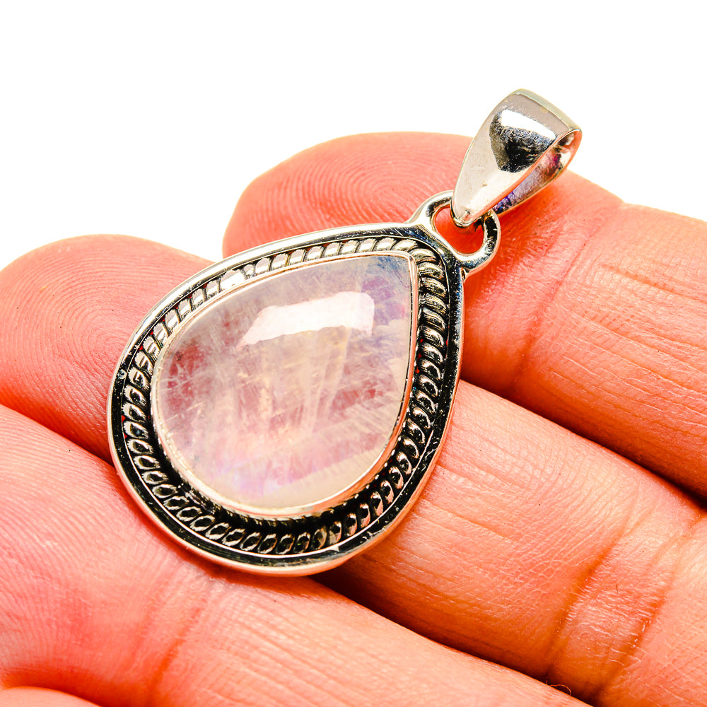 Rainbow Moonstone Pendants handcrafted by Anasilvercos - PD742384