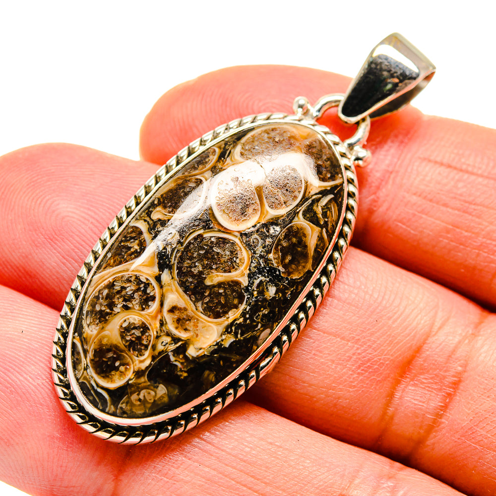 Turritella Agate Pendants handcrafted by Anasilvercos - PD742433