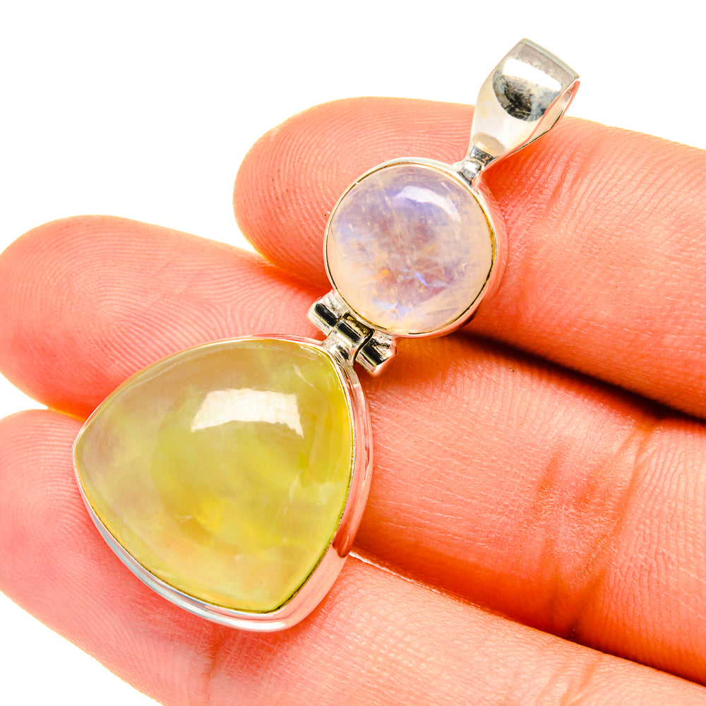 Prehnite Pendants handcrafted by Anasilvercos - PD7427
