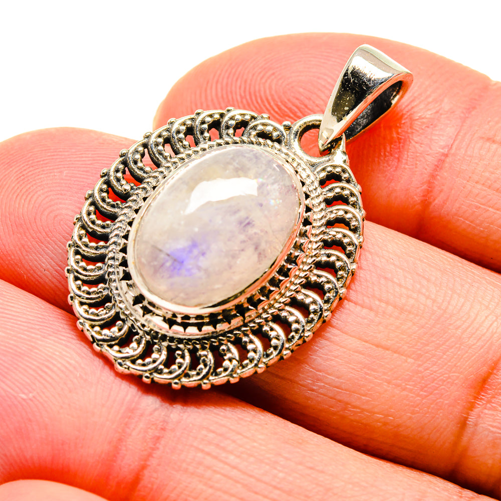 Rainbow Moonstone Pendants handcrafted by Anasilvercos - PD742714