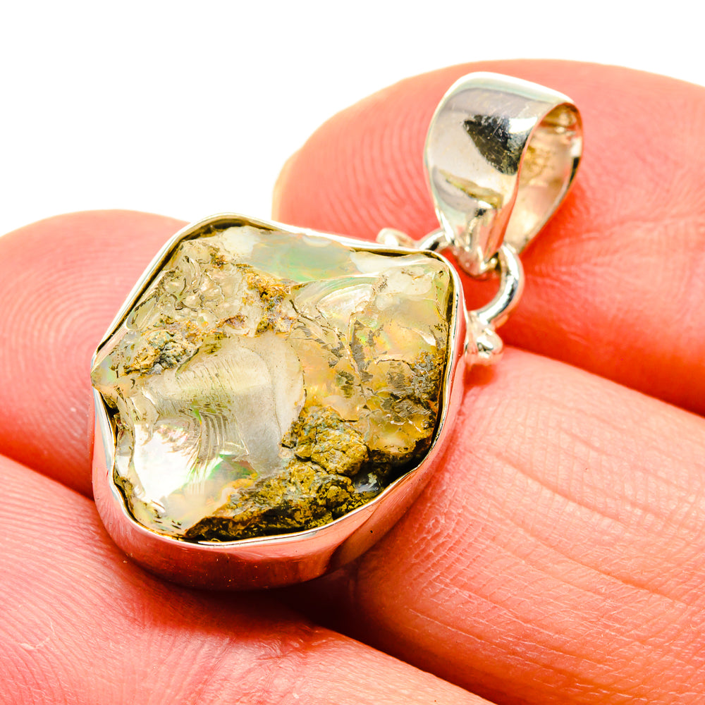 Ethiopian Opal Pendants handcrafted by Anasilvercos - PD742769