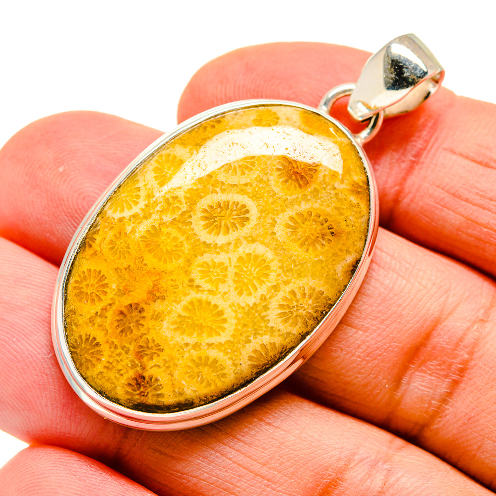 Fossil Coral Pendants handcrafted by Anasilvercos - PD742821