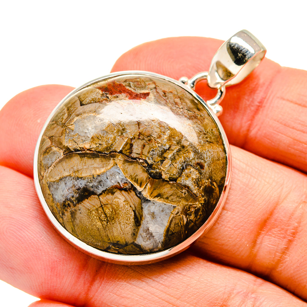 Mushroom Rhyolite Pendants handcrafted by Anasilvercos - PD742826