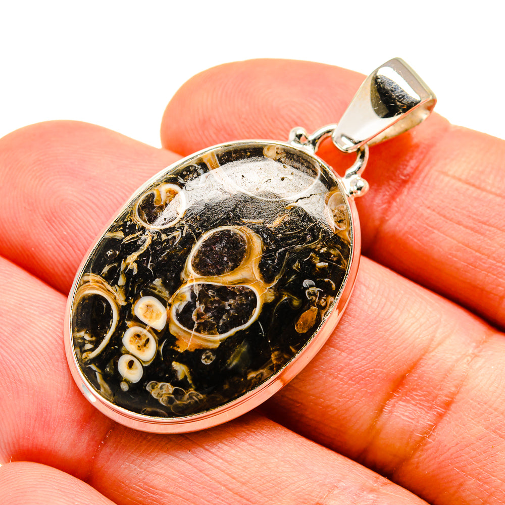 Turritella Agate Pendants handcrafted by Anasilvercos - PD742960