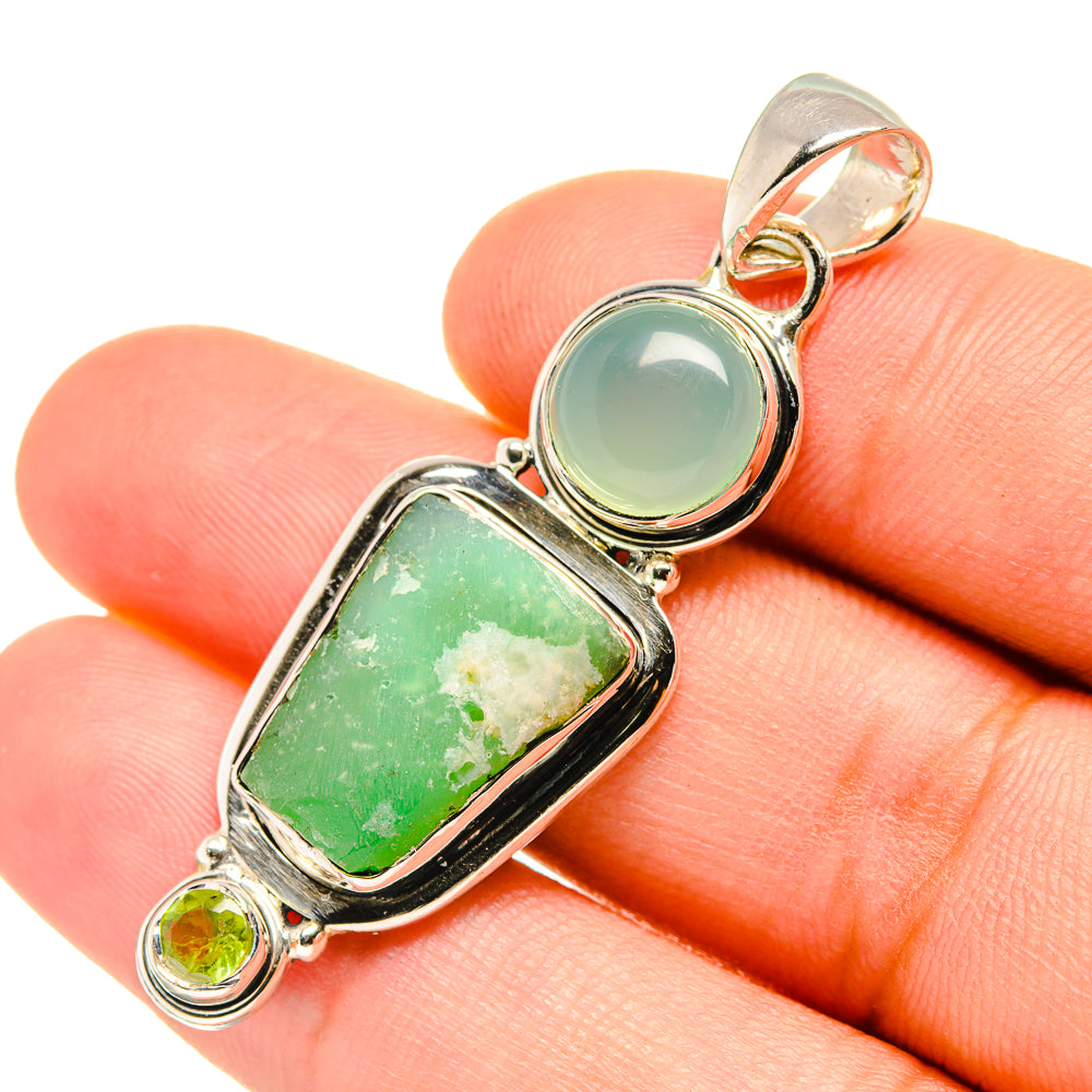 Chrysoprase Pendants handcrafted by Anasilvercos - PD7430