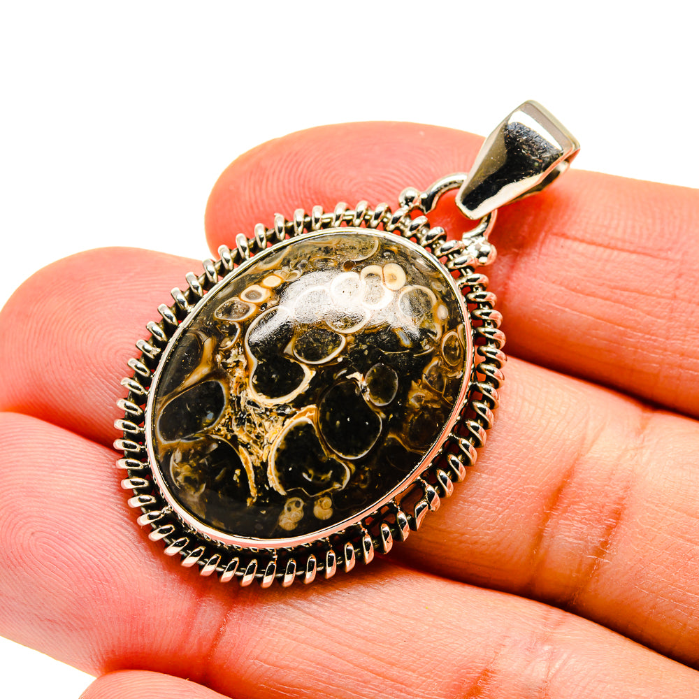 Turritella Agate Pendants handcrafted by Anasilvercos - PD743128
