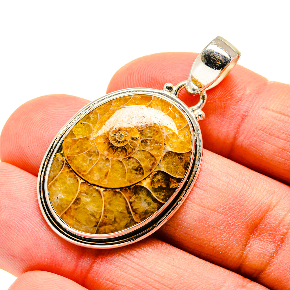 Ammonite Fossil Pendants handcrafted by Anasilvercos - PD743297