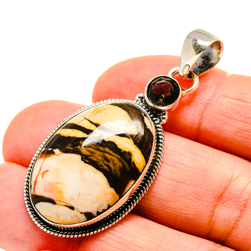 Peanut Wood Jasper Pendants handcrafted by Anasilvercos - PD743300