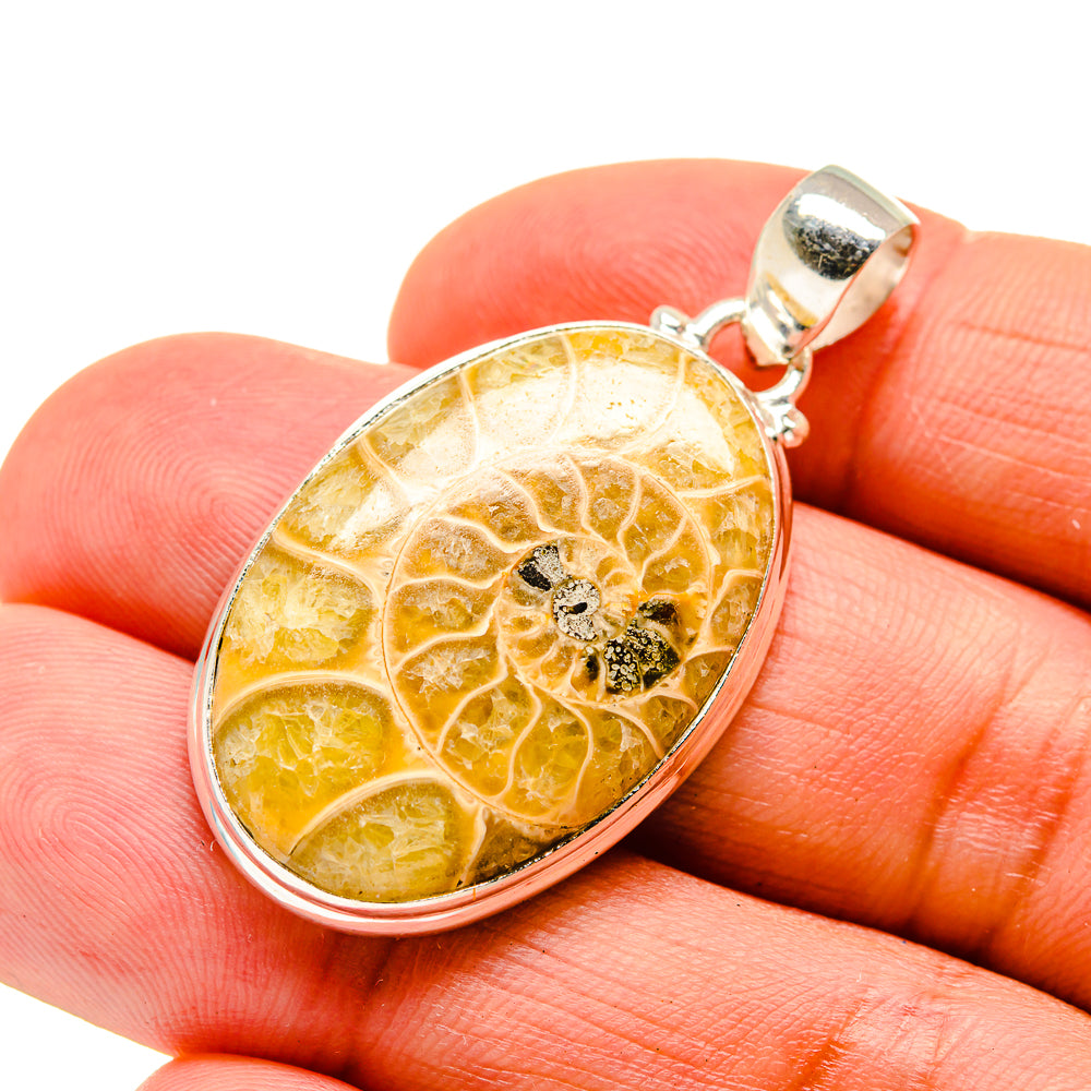 Ammonite Fossil Pendants handcrafted by Anasilvercos - PD743416