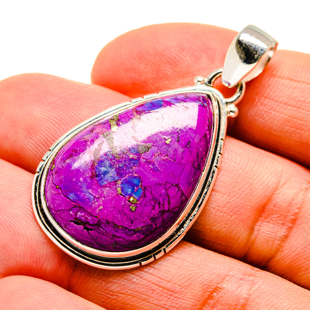 Purple Copper Composite Turquoise Pendants handcrafted by Anasilvercos - PD743421
