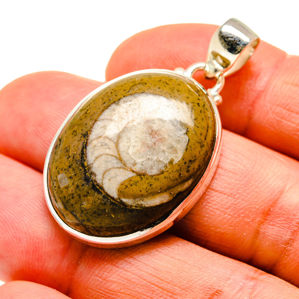 Orthoceras Fossil Pendants handcrafted by Anasilvercos - PD743476