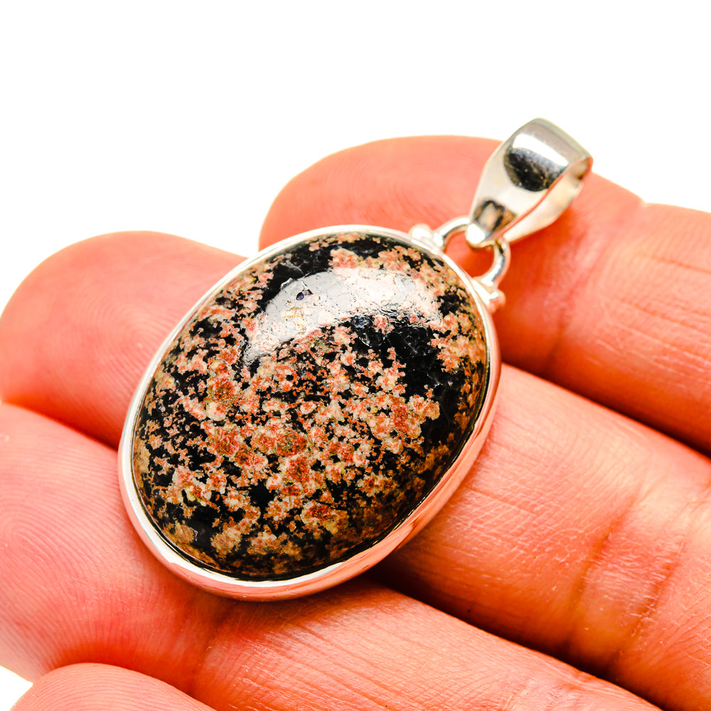 Snowflake Obsidian Pendants handcrafted by Anasilvercos - PD743489