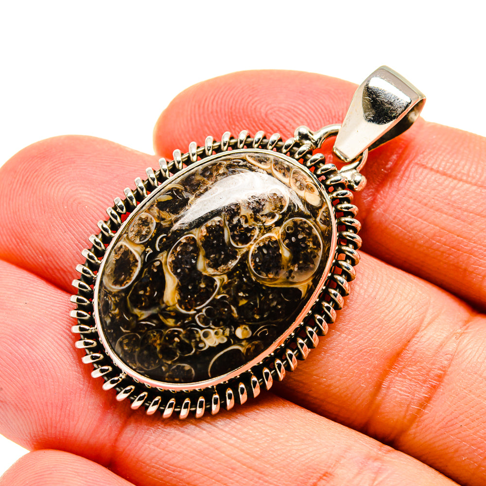Turritella Agate Pendants handcrafted by Anasilvercos - PD743577