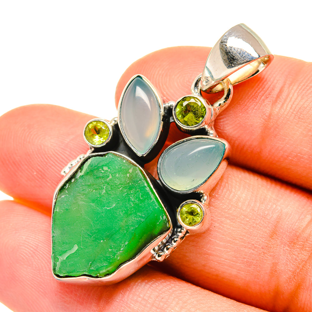Chrysoprase Pendants handcrafted by Anasilvercos - PD7436