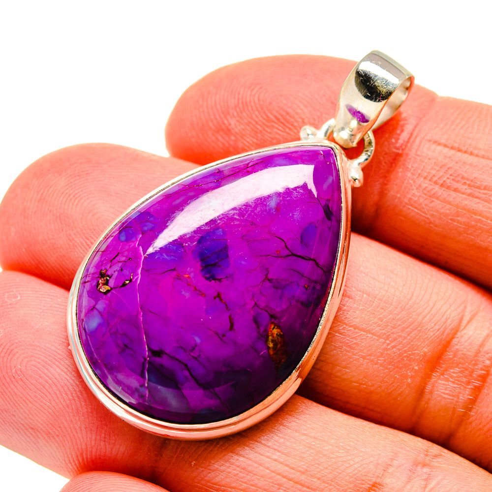 Purple Composite Turquoise Pendants handcrafted by Anasilvercos - PD743618