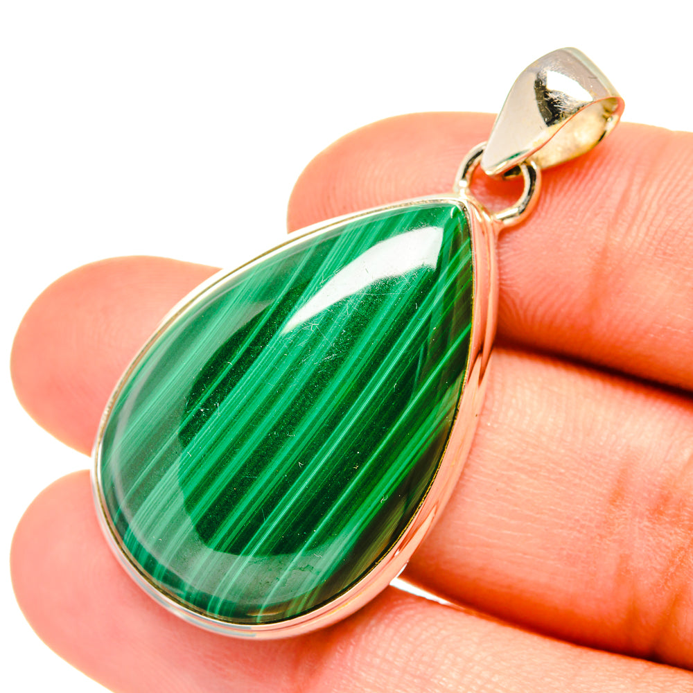 Malachite Pendants handcrafted by Anasilvercos - PD7437