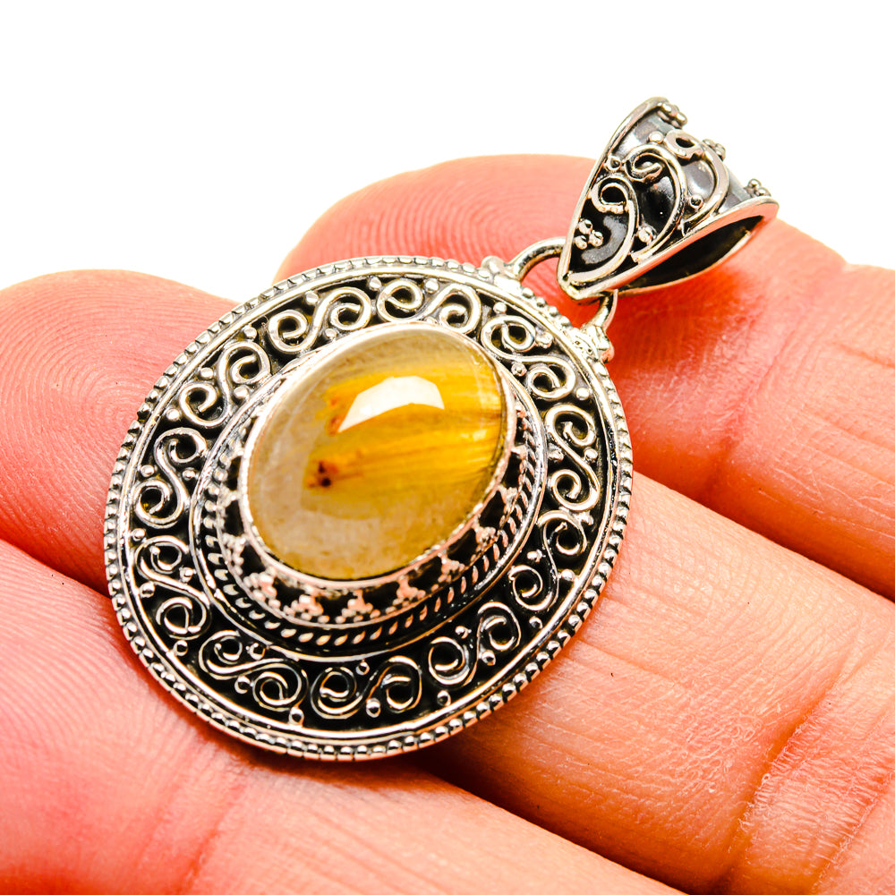Rutilated Quartz Pendants handcrafted by Anasilvercos - PD743738