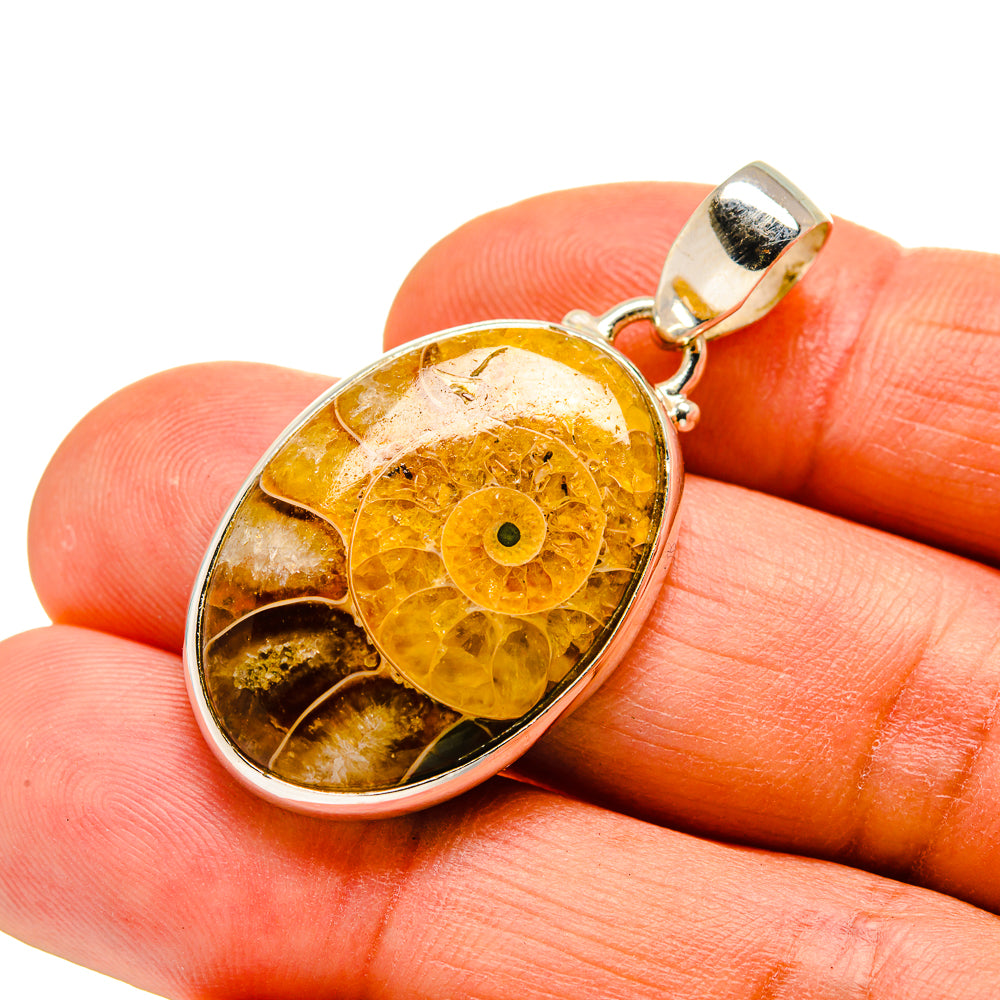 Ammonite Fossil Pendants handcrafted by Anasilvercos - PD743873