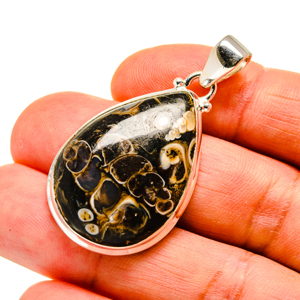 Turritella Agate Pendants handcrafted by Anasilvercos - PD744034
