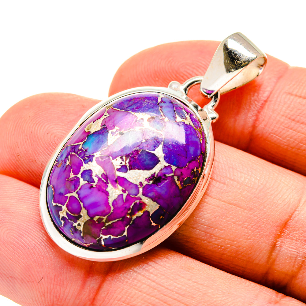 Purple Copper Composite Turquoise Pendants handcrafted by Anasilvercos - PD744068